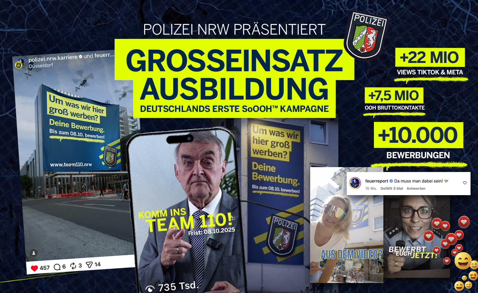 SoOOH™ – Out Of Home™ – Nachwuchs Kampagne für die Polizei NRW.